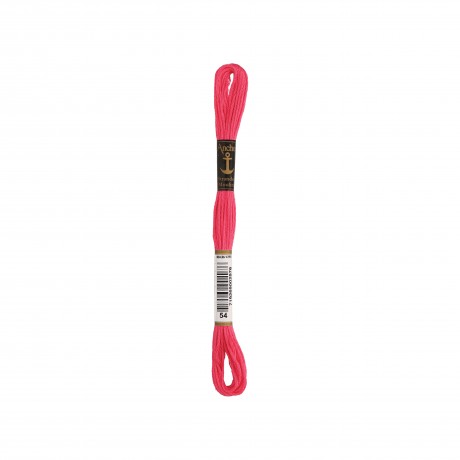 Meada de linha de bordar Anchor Stranded Cotton, filosele cor 54 rosa Meada de linha de bordar Anchor Stranded Cotton, filosele cor 54 rosa